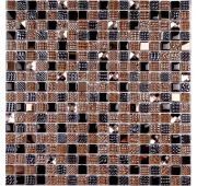 Мозаика стеклянная Crystal Brown (300*300) 8*15*15