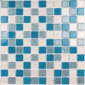Мозаика стеклянная Shine Blue (300*300) 4*25*25