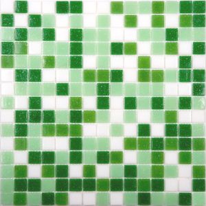 Мозаика mix11бело-зеленый(АС01,АР02,АС02,АС03)(peper)327х327